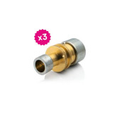 Lot de trois raccords droits