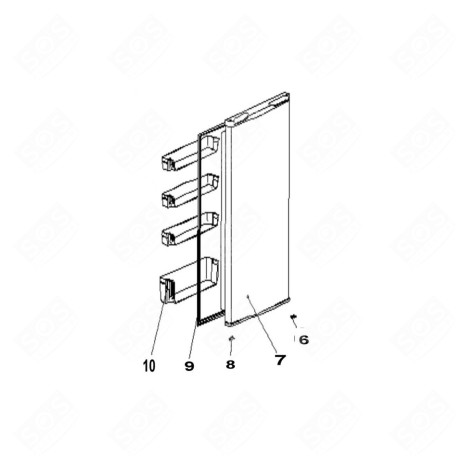 JOINT DE PORTE (PARTIE RÉFRIGÉRATEUR, REPÈRE 9) FRIGO, RÉFRIGÉRATEUR, CONGÉLATEUR - 53040957, 3020400082