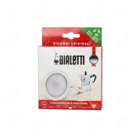 KIT X3 JOINTS ET 1X FILTRE 12T CAFETIÈRE, MACHINE À CAFÉ - F0800006