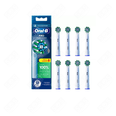 BROSSETTES CROSS ACTION PRO X8 D'ORIGINE BROSSE À DENTS ÉLECTRIQUE - 8006540895979