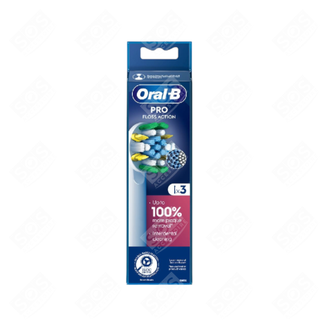 BROSSETTES FLOSS ACTION PRO X3 D'ORIGINE BROSSE À DENTS ÉLECTRIQUE - 8006540893814