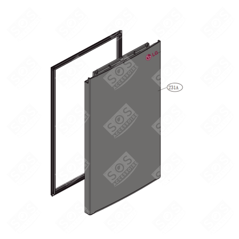 PORTE RÉFRIGÉRATEUR (REPÈRE 231A) FRIGO, RÉFRIGÉRATEUR, CONGÉLATEUR - ADD76195975