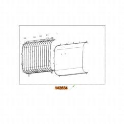 Panneau en inox (repère 142834)