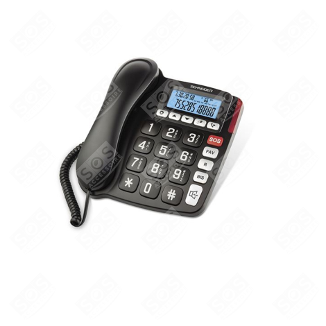 TELEPHONE FILAIRE GROSSES D'ORIGINE TÉLÉPHONIE, SMARTPHONE - GMSC-525BLK