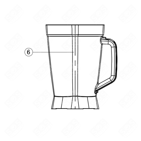 BOL BLENDER SANS POIGNÉE ROBOT MÉNAGER - 9178011038