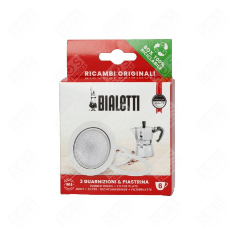 KIT JOINTS +FILTRE BIALETTI 6T CAFETIÈRE, MACHINE À CAFÉ - F0800004