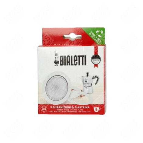 KIT JOINTS +FILTRE BIALETTI 9T CAFETIÈRE, MACHINE À CAFÉ - F0800005