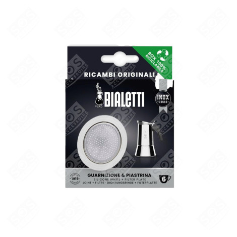 KIT JOINT + FILTRE BIALETTI 6T CAFETIÈRE, MACHINE À CAFÉ - F0800402