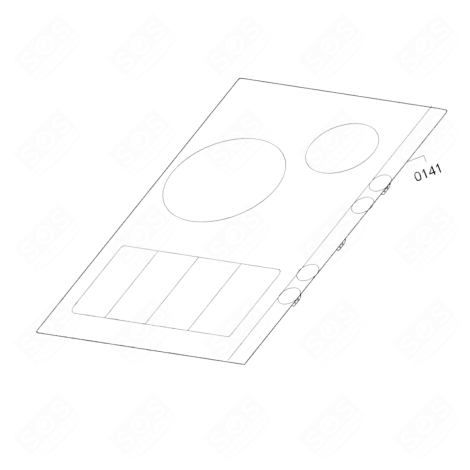 DESSUS VITROCÉRAMIQUE (REPÈRE 0141) PLAQUE DE CUISSON - 00689613