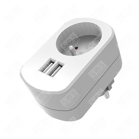 CHARGEUR MURAL 2 PORTS USB TÉLÉPHONIE, SMARTPHONE - TEL307954