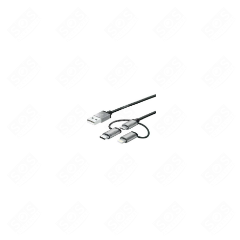 CABLE CHARGE 3 EN 1 LIGHTNING TÉLÉPHONIE, SMARTPHONE - TEL309972
