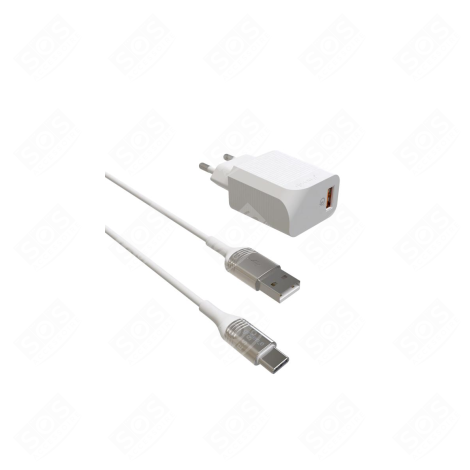 CHARGEUR USB-A VERS USB-C 18W D'ORIGINE TÉLÉPHONIE, SMARTPHONE - GR7204