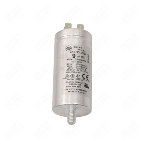 CONDENSATEUR 9 MF SECHE-LINGE D'ORIGINE SÈCHE-LINGE - 40016110