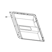 Contre porte avec joint de bas de porte (repère 202)