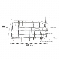 Panier inférieur d'origine  505 x 365 x 95 mm