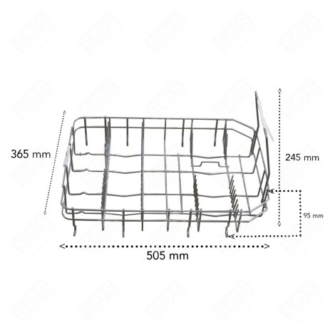 PANIER INFÉRIEUR D'ORIGINE  505 X 365 X 95 MM LAVE-VAISSELLE - 691410693, 691411034