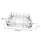 Panier inférieur gris  500 x 519 x 120 mm Panier inférieur gris  500 x 519 x 120 mm