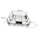 PANIER INFÉRIEUR D'ORIGINE 525 X 528 X 12 MM LAVE-VAISSELLE - 1758972600, 1790280062