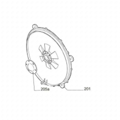 Panneau support arrière (repère 201)