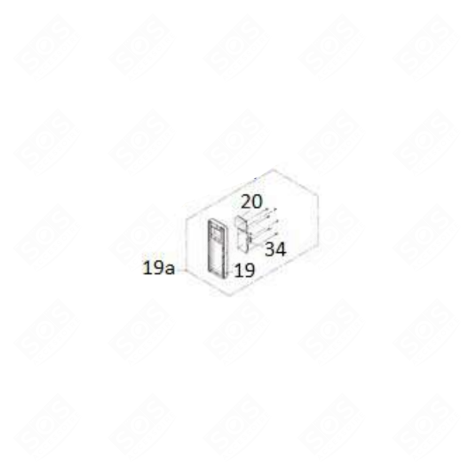MODULE ECRAN MICRO-ONDES D'ORIGINE (REPÈRE 34A) FOUR MICRO-ONDES - 49121312