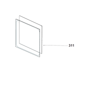 Glace interne cote plus court d'origine