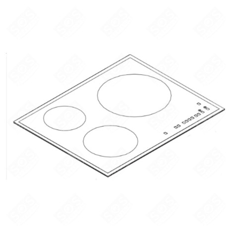 DESSUS VITROCÉRAMIQUE PLAQUE DE CUISSON - AS0031796