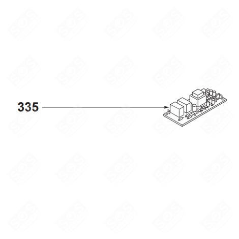 CARTE DE PUISSANCE FOUR D'ORIGINE FOUR, CUISINIÈRE - AS0067533