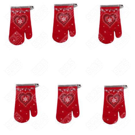GANTS DE CUISINE COEUR X 6 USTENSILE DE CUISINE - 13281