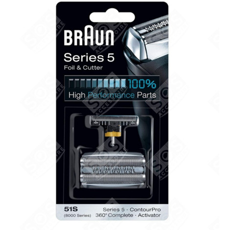 TÊTE DE RASAGE 52S SERIE 5 D'ORIGINE RASOIR, TONDEUSE - 81384829, 81384830