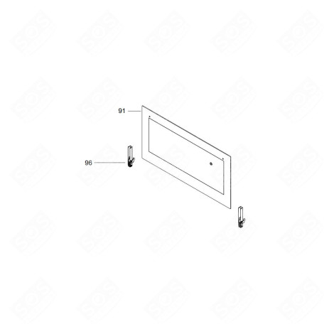 CHARNIERE DE PORTE DE FOUR D'ORIGINE (REPÈRE 96) FOUR, CUISINIÈRE - 10002264