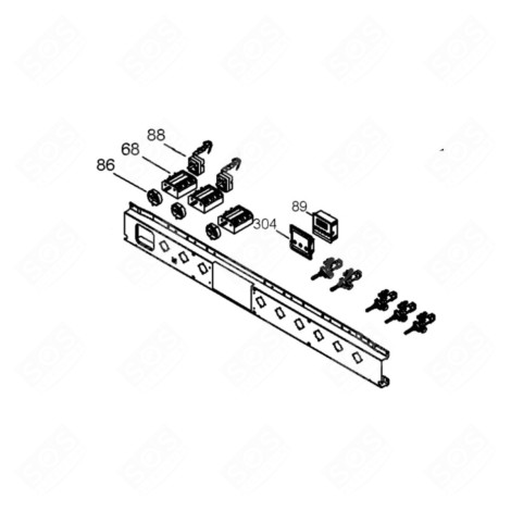 MINUTERIE AVEC BOUTON D'ORIGINE (REPÈRE 89) FOUR, CUISINIÈRE - 10003162