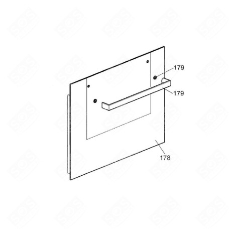 VITRE EXTÉRIEURE (REPÈRE 178) FOUR, CUISINIÈRE - 42824183