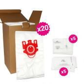 Pack 20 sacs fjm + 5 filtres