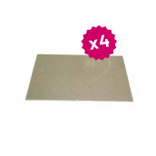 Lot de 4 plaques mica 205x130 mm