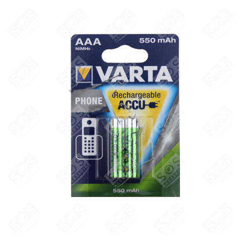 LOT DE 2 PILES RECHARGEABLES AAA LR03 NIMH 550MAH D'ORIGINE ACCESSOIRES ET ENTRETIEN - 58397101402