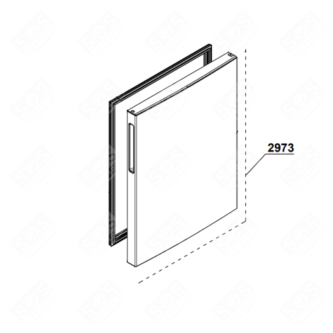 PORTE PARTIE CONGÉLATEUR (REPÈRE 2973) FRIGO, RÉFRIGÉRATEUR, CONGÉLATEUR - C00924251, 4654721300