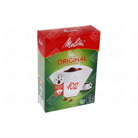 BOITE DE 100 FILTRES ORIGINAL 102 D'ORIGINE CAFETIÈRE, MACHINE À CAFÉ - 6663100