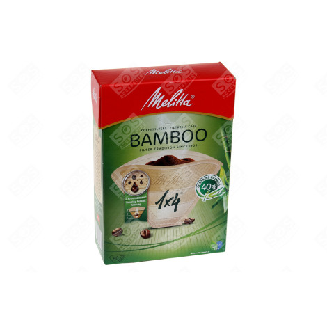 BOITE DE 80 FILTRES PAPIER BAMBOO 1X4 D'ORIGINE CAFETIÈRE, MACHINE À CAFÉ - 6726300