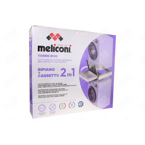 KIT DE SUPERPOSITION AVEC TIROIR - TORRE DUO D'ORIGINE MACHINE À LAVER, LAVE-LINGE - 656123