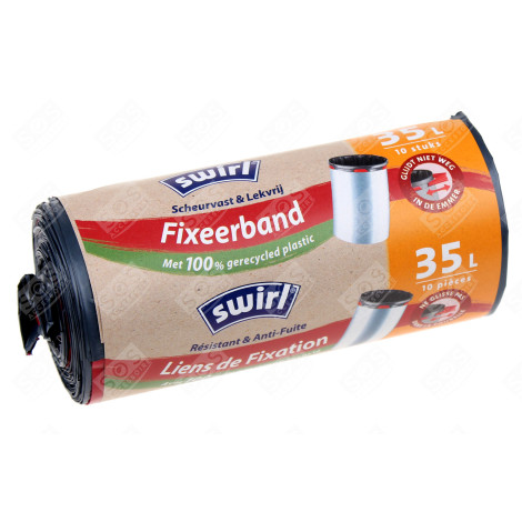 LOT DE 10 SACS POUBELLE - 35L AVEC FERMETURE D'ORIGINE ACCESSOIRES ET ENTRETIEN - 6780818