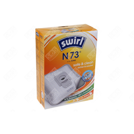 BOITE DE 4 SACS N73 D'ORIGINE ASPIRATEUR - 6778466