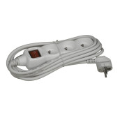 Prise mult.blanc+cordon 3m + switch 3 x16a/250 Prise mult.blanc+cordon 3m + switch 3 x16a/250