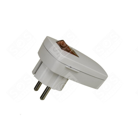 FICHE MALE + INTERRUPTEUR BLANC ÉLECTRICITÉ, DOMOTIQUE - 411011