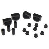 Kit de 4 boutons noirs universels