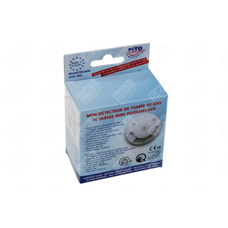 DETECTEUR FUM. OPTIQUE - BATTERIE 3V - 10ANS D'ORIGINE ACCESSOIRES ET ENTRETIEN - ASD10Q