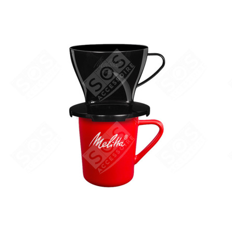 MELITTA SUPPORT FILTRE NOIR 1X2 D'ORIGINE CAFETIÈRE, MACHINE À CAFÉ - 6761017