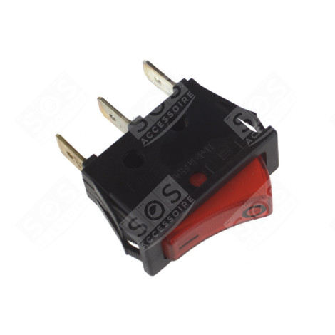 INTERRUPTEUR 220V 15A 11X30MM UNIPOLAR RED LUMINOUS SWITCH DIVERS PETIT MÉNAGER - 3666356000335