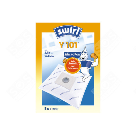 BOITE DE 4 SACS Y101 D'ORIGINE ASPIRATEUR - 6778324