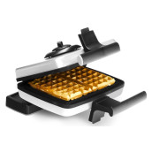 Gaufrier (couleur métal) avec plaque 4 x 7 2 x 600w cool touch d'origine