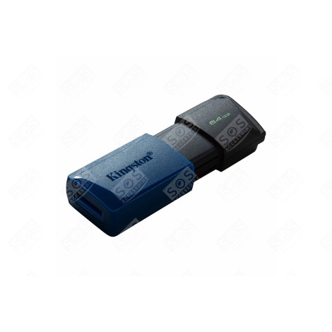 USB FLASH DRIVE 64GB USB TYPE-A 3.2 GEN 1 (3.1 GEN 1) BLEU D'ORIGINE INFORMATIQUE - KSTDTXM64GB